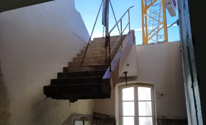 Sciage d'un escalier ( CHATELLERAULT 86 ) Vienne, SCICAB 