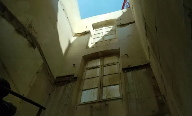 Résultat final du sciage de l'escalier ( CHATELLERAULT 86 ) Vienne, SCICAB 
